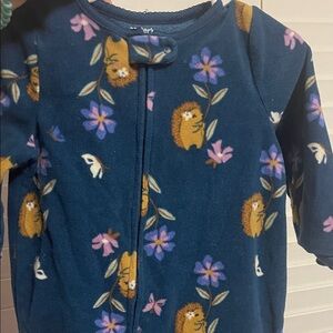 Carter's Blue Floral Baby Onesie